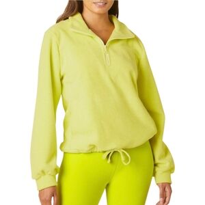 Beyond Yoga Trek Pullover Women Size XS Quarter Zip Retail $110 Bright Soft NWT